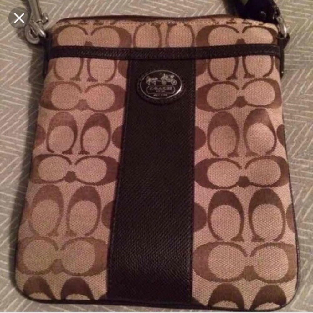 Brown Coach crossbody purse